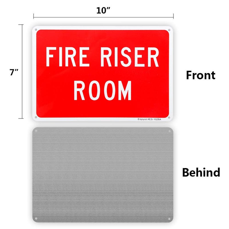 Enjoyist Fire Riser Room Sign, 10"x 7" .04" Aluminum Reflective Sign Rust Free Aluminum-UV Protected and Weatherproof - Image 2